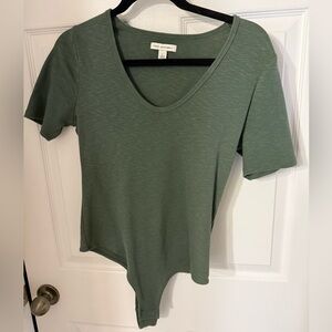 Free Assembly Shortsleeved Bodysuit in Muted Green size L